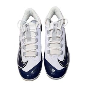 Nike Baseball Cleats Mens 7 White Alpha Huarache React Elite 4 Low Logo Lace Up